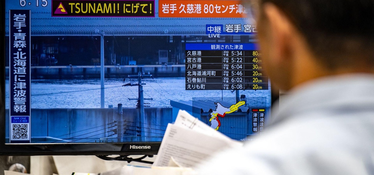 Tsunamiwaarschuwing in Japan na zware aardbeving