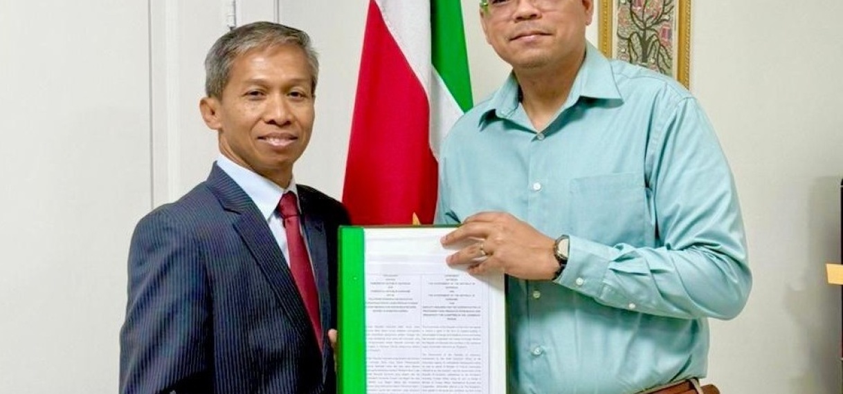 Suriname en Indonesië tekenen overeenkomst voor training in voedselverwerking