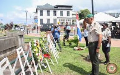Herdenking gesneuvelde Surinaamse militairen tijdens Tweede Wereldoorlog