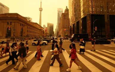 UPDATE:  Rook van Canadese bosbranden bereikt Toronto en New York