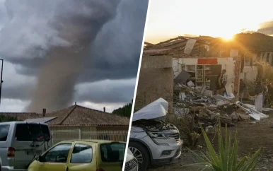 Tornado richt grote schade aan in Zuid-Frankrijk
