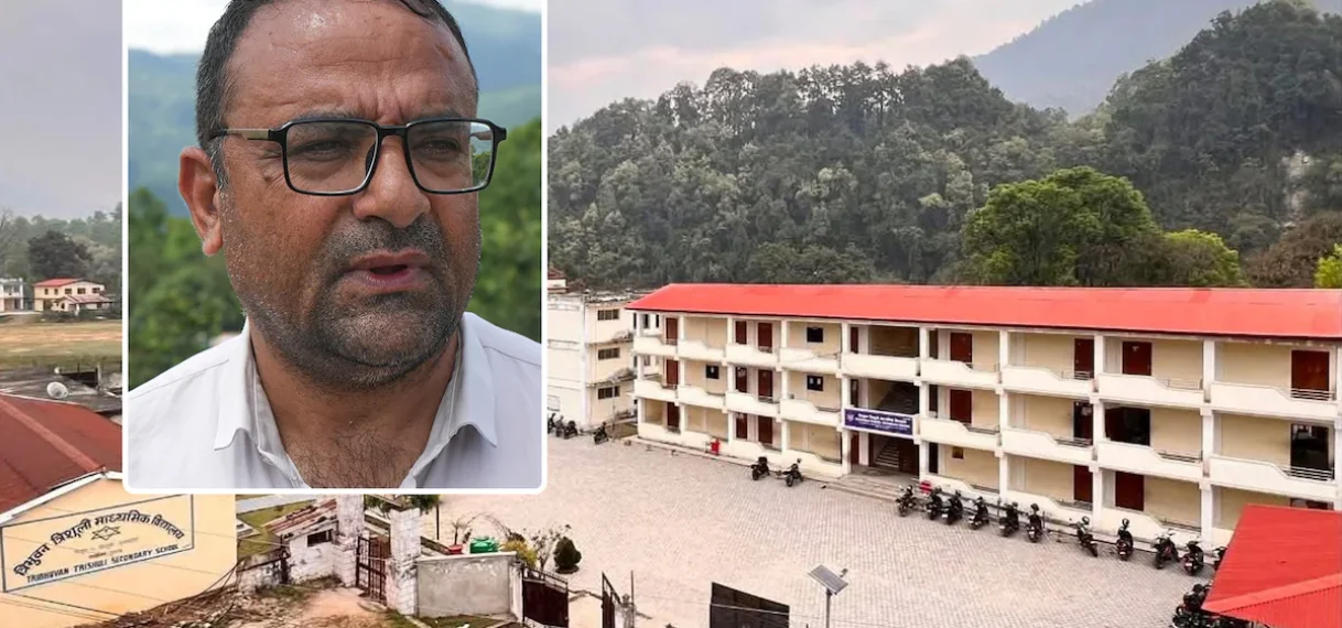 Schooldirecteur redt 1643 kinderen voor overstroming in Nepal