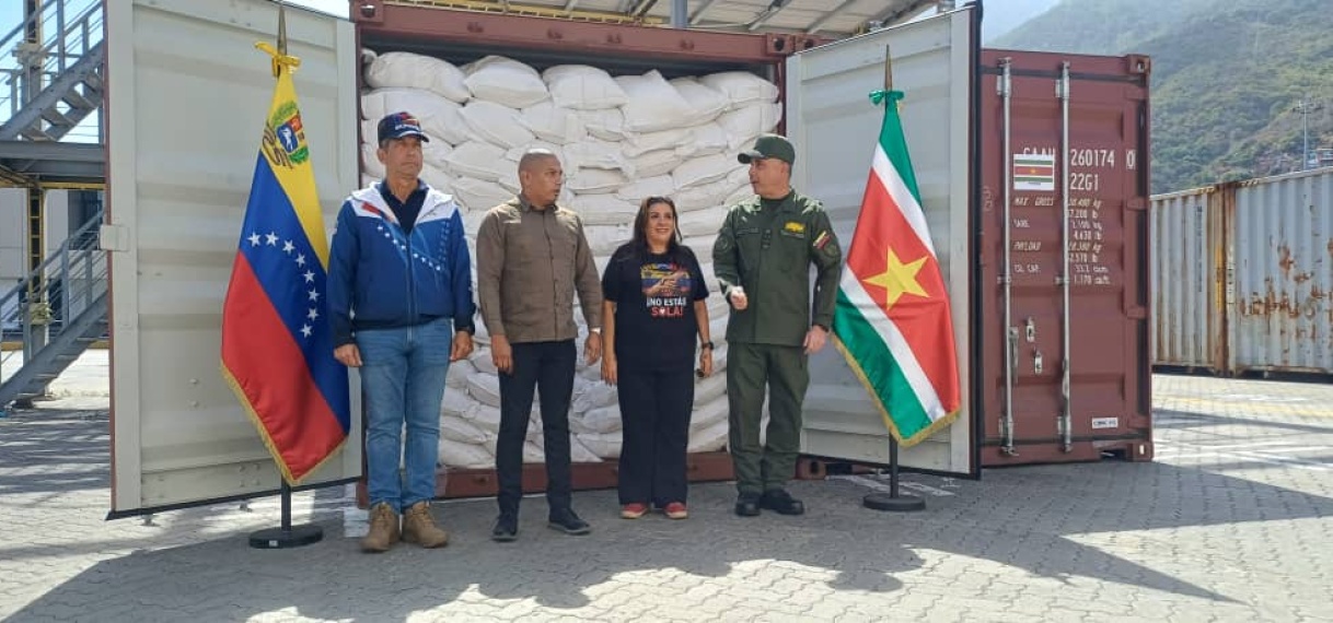Suriname schenkt 55,45 ton rijst aan Venezuela